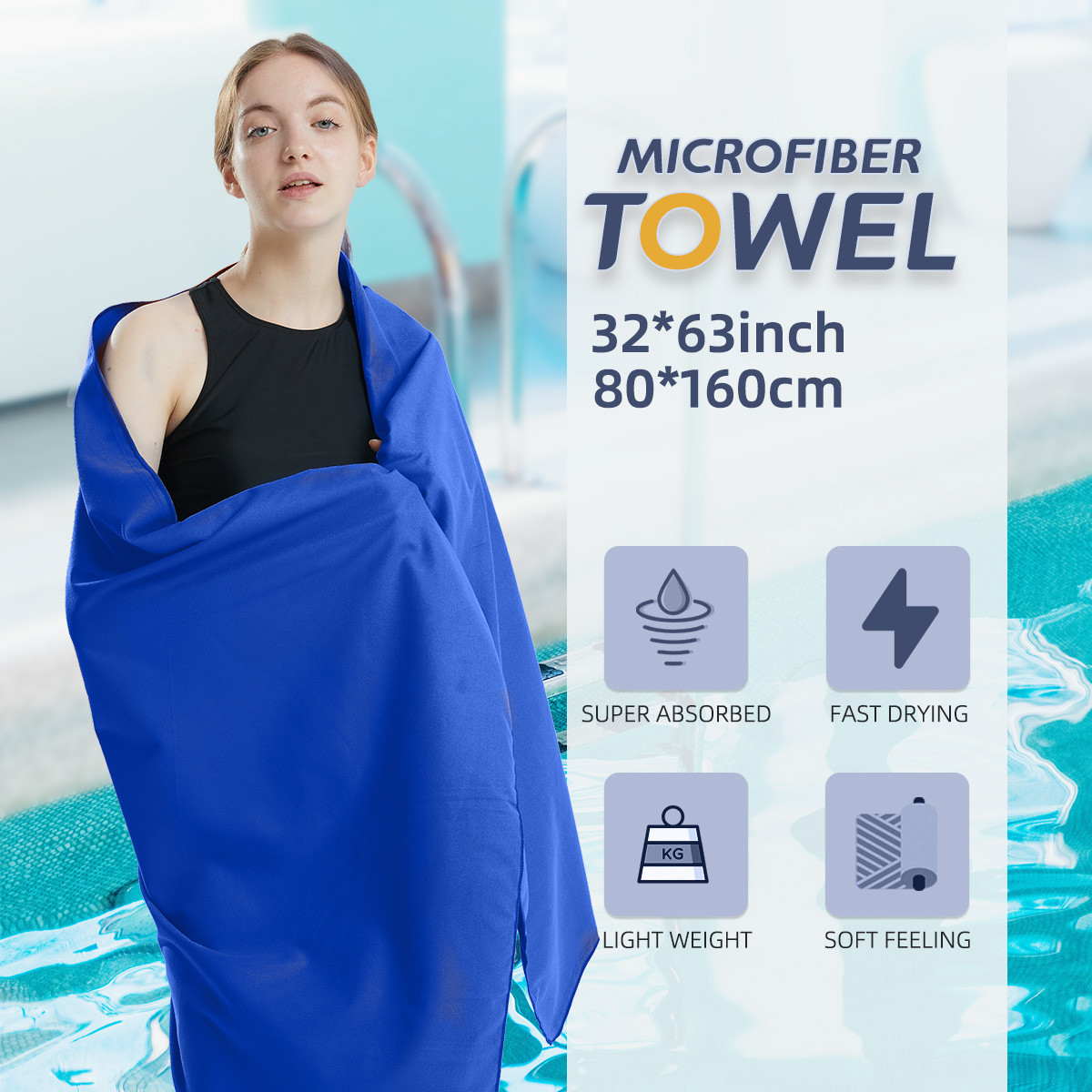 초극세사 속건성 타올, 스포츠 비치 타올, 수영, 요가 - Beach Towel Large 리뷰 및 가격