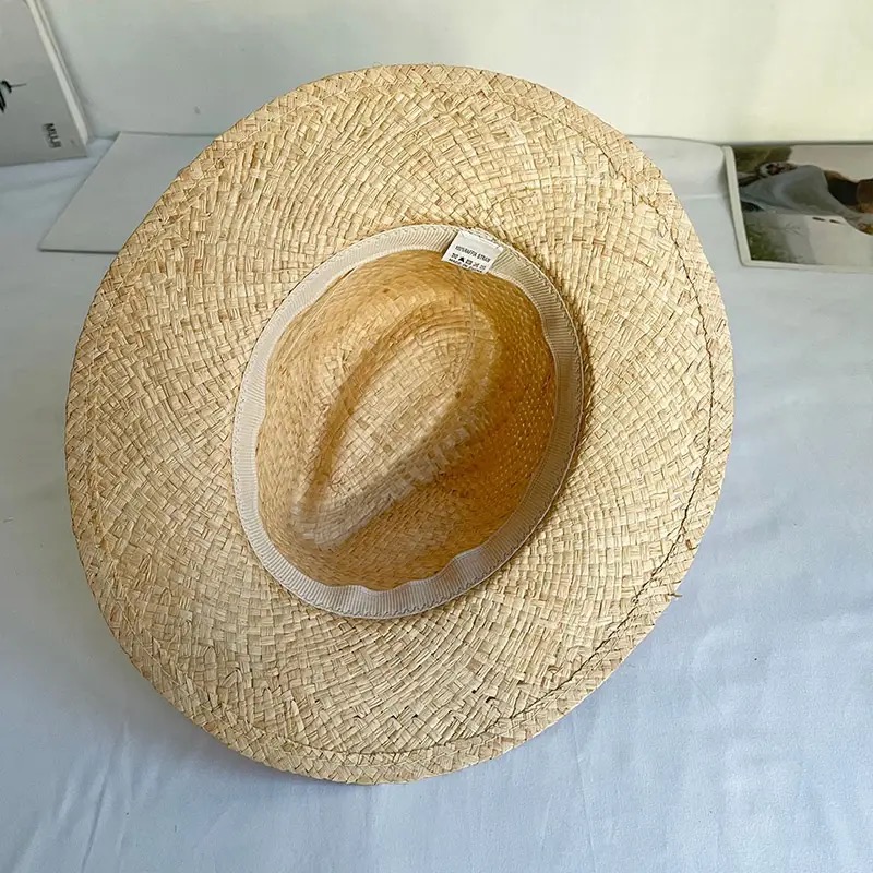 봄 내추럴 솔리드 컬러 라피아 재즈 밀리너리 여름 밀짚 - Bucket Hat Straw 리뷰 및 가격