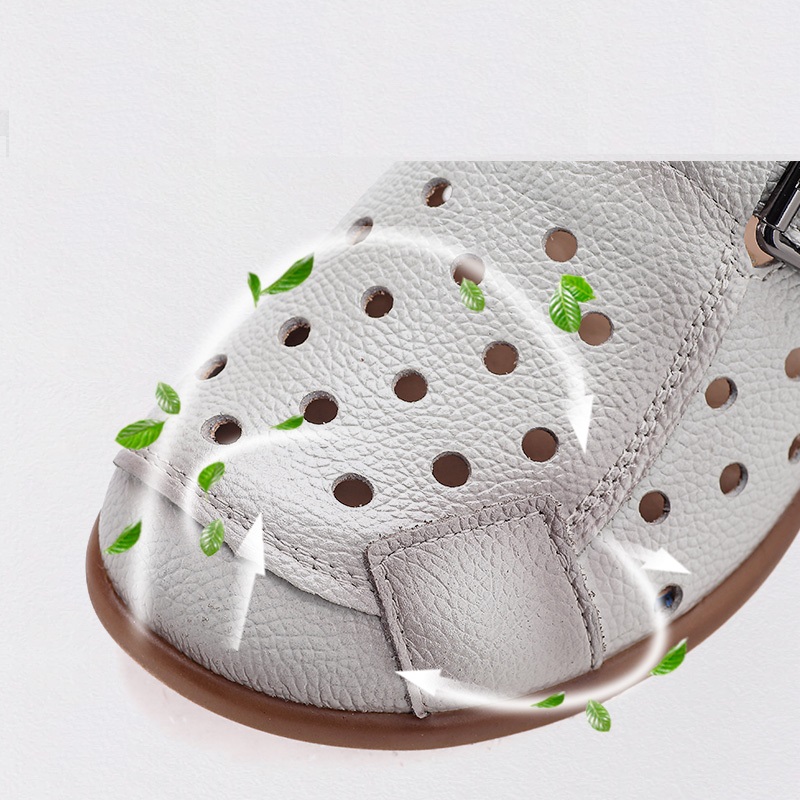 새로운 소가죽 로우힐 샌들 여성용 속이 빈 뮬 슈즈 여 - Espadrille Slip On 리뷰 및 가격